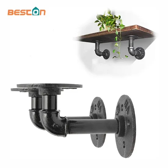 Soporte de tubo de hierro, estante flotante montado en la pared, decoración de Hardware de pared colgante