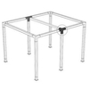 Kit de soporte de madera elevado para jardín al aire libre, soportes de pérgola de acero, kits de pérgola