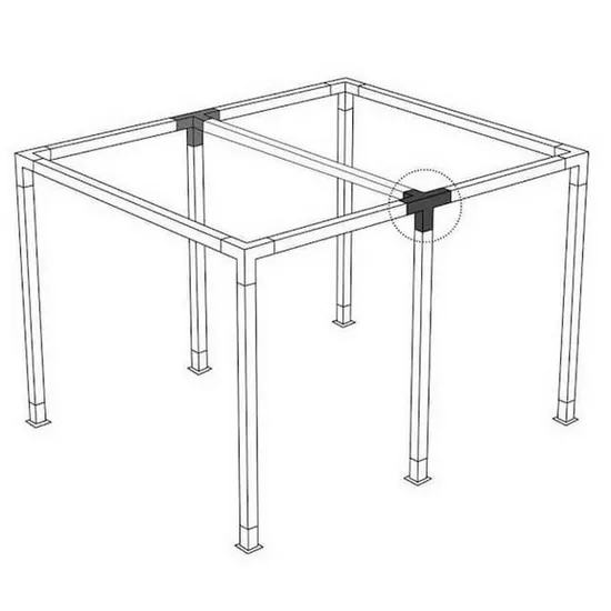 Kit de soporte de madera elevado para jardín al aire libre, soportes de pérgola de acero, kits de pérgola