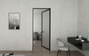 Casa comercial Alu-Framed puerta batiente con bisagras con vidrio esmerilado