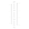 Puerta de granero de PVC blanco de 3 litros con paneles de vidrio esmerilado