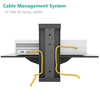 Soporte de TV de vidrio, estante de TV ajustable superior con carrito para pantalla de ordenador montado en la pared