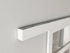 Decoración de interiores de dormitorio Diseño gráfico de plástico Puerta corrediza de vidrio con herrajes