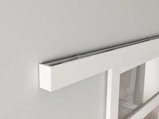 Decoración de interiores de dormitorio Diseño gráfico de plástico Puerta corrediza de vidrio con herrajes