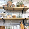 Estante de pared de hierro, soportes de estante metálico para Interior del hogar