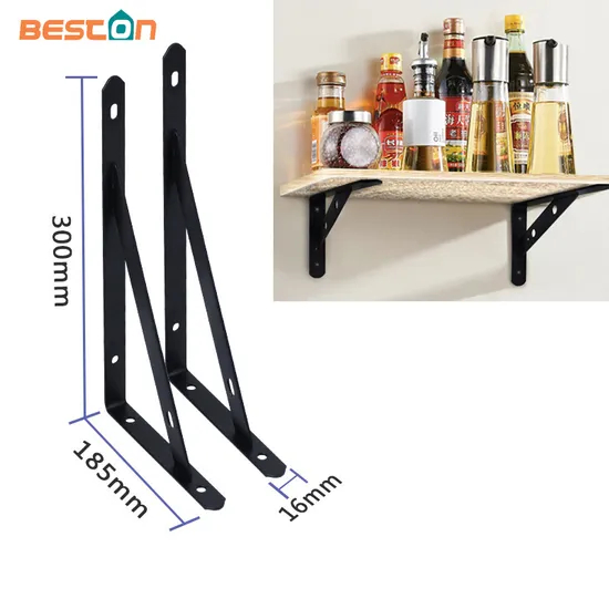 Soporte de estante de pared engrosado Soporte de triángulo de partición fija
