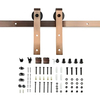 Kit de herrajes para puertas corredizas de granero de acero al carbono, clásico y personalizable, resistente para uso doméstico y comercial