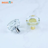 Manija irregular de cristal natural, manijas de tirador de palanca de puerta de cristal con forma de rodajas