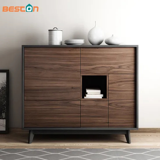 Cajón de almacenamiento Patas de madera maciza Mesita de noche Mesita de noche Mesa auxiliar