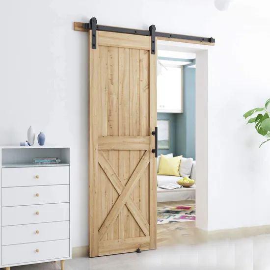 Moderno juego de manijas para puerta de granero empotradas y tiradores de alta resistencia, color negro, suave y silencioso, de 12 pulgadas | Herrajes premium para puertas interiores