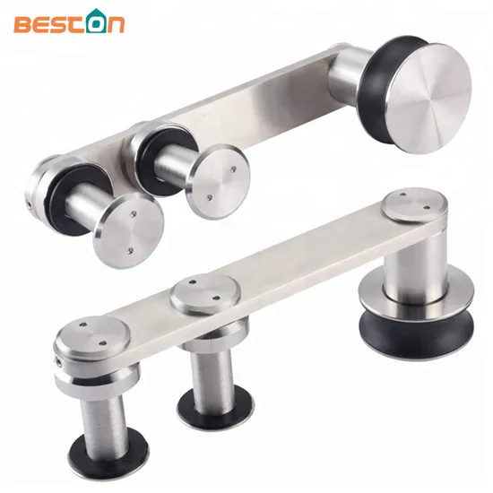 Sistema de herrajes para puertas corredizas de granero de acero inoxidable con decoración de lujo | Armario para dormitorio, uso interior hotelero y comercial | Kit de barandilla resistente
