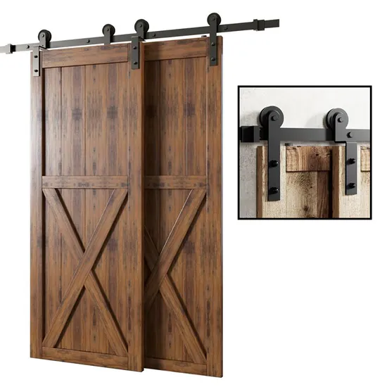 Kits de herrajes para puertas corredizas de acero en forma de J | Acero al carbono para uso industrial y doméstico | Sistema de barandillas de servicio pesado