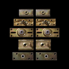 Kit de herrajes para puertas enrollables con herrajes para puertas plegables Bi individuales con rodillos de 4 ruedas
