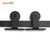 Herrajes para puertas corredizas de acero de alta resistencia en forma de T para armarios y guardarropas: capacidad de 100 kg para muebles modernos