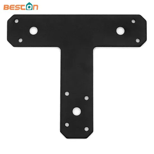 Panel de chapa de acero resistente al desgaste Soporte de conexión de metal negro mate