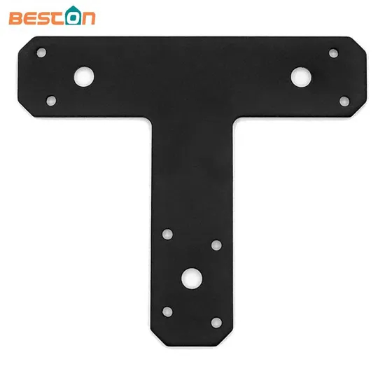 Panel de chapa de acero resistente al desgaste Soporte de conexión de metal negro mate