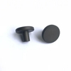 Perilla redonda de aluminio para cajón de cocina, manija de un solo orificio, color negro mate