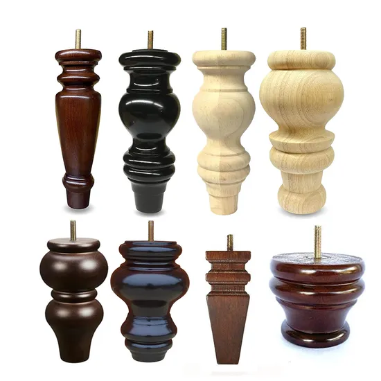 Patas de mesa de sofá cama modernas de madera maciza de 80-200 mm: color y tamaño personalizables, alta calidad para proyectos de muebles de bricolaje