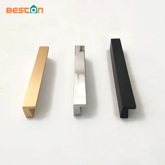 Tirador de puerta de armario moderno, perilla para muebles, tiradores de perfil de aluminio para armario