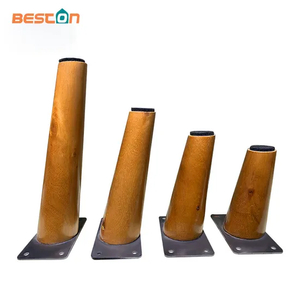 Venta al por mayor de patas de sofá de madera de 2 pulgadas sin terminar, inclinadas y sólidas, a la venta