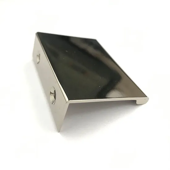 Herrajes para muebles de dormitorio, tirador de borde de cajón de armario de cocina cromado de aleación de aluminio