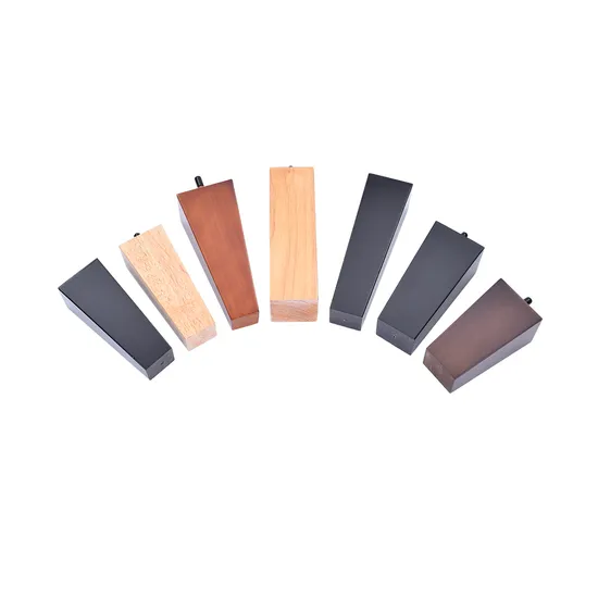 Patas de sofá cónicas de madera de caucho marrón más vendidas: accesorios de muebles elegantes para sofás, gabinetes y salas de estar | Proveedor mayorista