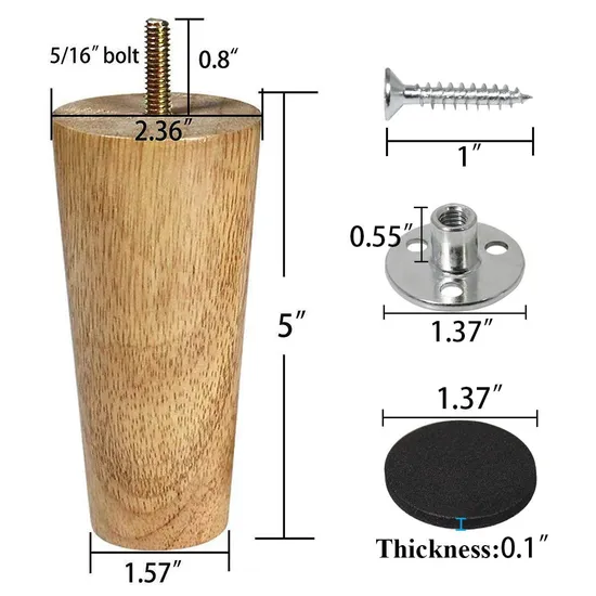 Patas de sofá de madera maciza al por mayor - Directo de fábrica para gabinetes y sillas