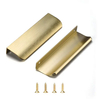 Tirador ocultado del borde del dedo de las manijas del cajón del hardware de los muebles de aluminio para el gabinete de cocina