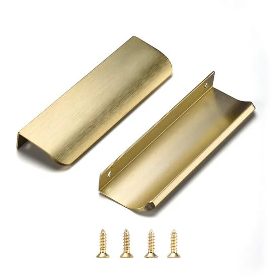 Tirador ocultado del borde del dedo de las manijas del cajón del hardware de los muebles de aluminio para el gabinete de cocina
