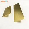 Muebles de armario, cocina, gabinete de aluminio, mango cepillado de latón dorado