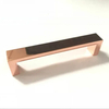 Muebles que encajan la manija cuadrada del gabinete de cocina del oro rosa de aluminio de la muestra moderna