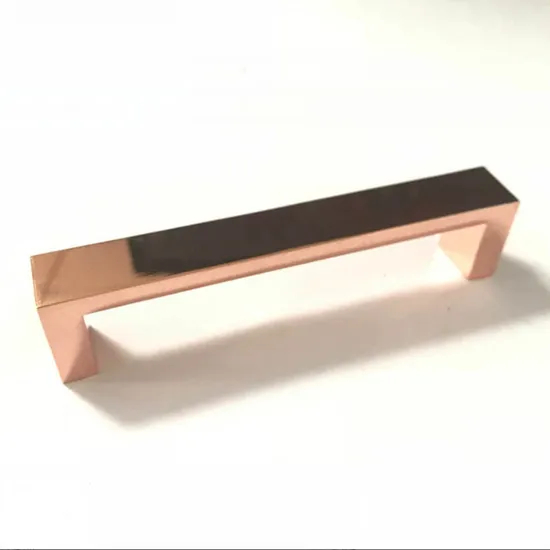 Muebles que encajan la manija cuadrada del gabinete de cocina del oro rosa de aluminio de la muestra moderna