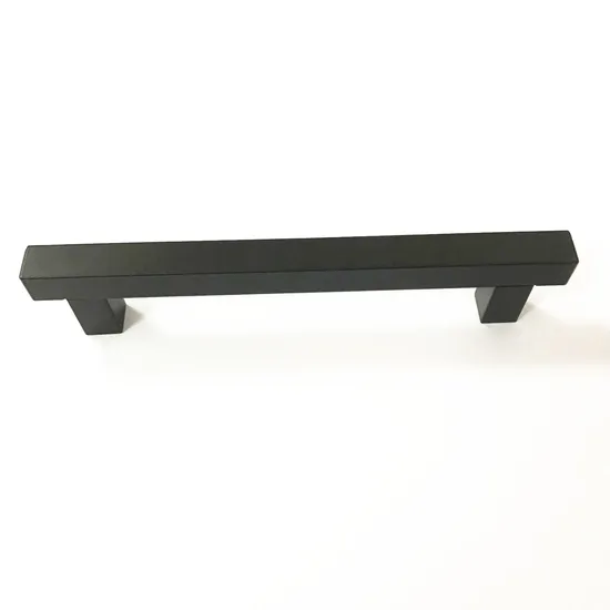 Herrajes para gabinetes Tiradores para cajones Manija sólida para muebles estilo cuadrado mate negro en T