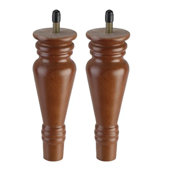 Patas de cama de madera maciza con gran capacidad de carga: soporte grueso de color natural para camas y sofás