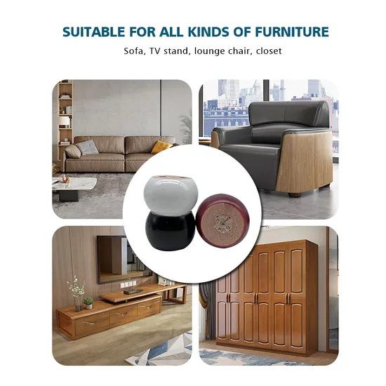 Patas redondas para muebles de madera maciza de estilo moderno: personalizables para mesas