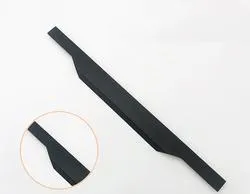 Manija de borde, aleación de aluminio negra, cajón extendido, puerta de armario, manija Invisible