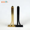 Muebles de gabinete sólido de aluminio, patas de soporte de latón dorado y negro