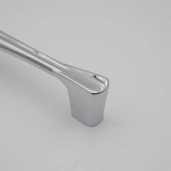 Herrajes para muebles, aleación de zinc, cromo, manijas para refrigerador de cocina, tirador de gabinete