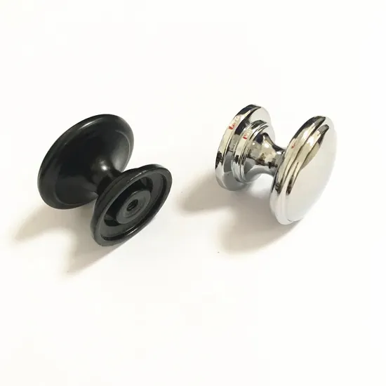 Herrajes para muebles Tirador redondo negro de 30 mm de diámetro