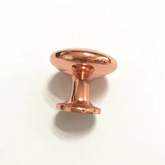 Perilla redonda de seta para cajón, aparador, gabinete, oro rosa, muebles de 29mm de diámetro