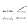 Marco de cama de plataforma de muebles de metal plegable doble de 14 pulgadas