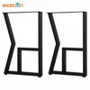 Pata de mesa de hierro con acabado en polvo negro industrial para mesa de comedor