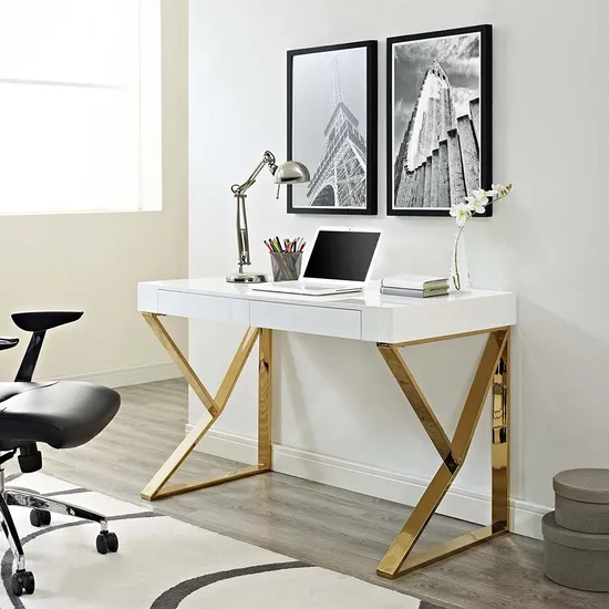 Muebles de oficina, escritorio de comedor, forma de X, patas de mesa de comedor de café de acero de metal