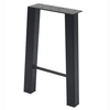 Patas de mesa de comedor de metal industrial moderno y duradero con recubrimiento de polvo negro sólido al por mayor