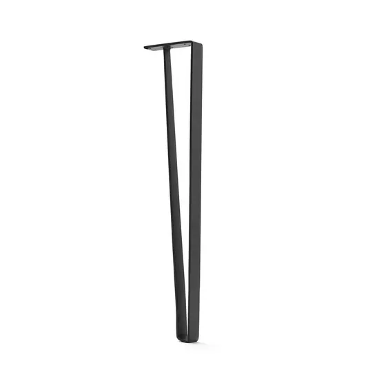 Patas de mesa de metal negro de diseño, patas de barra sólida de acero industrial, patas de decoración