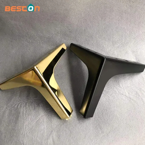 Patas de sofá cuadradas de lujo cromadas en oro rosa, patas de muebles de acero inoxidable, diseño moderno