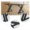 Patas de mesa de comedor y salón con marco de metal de hierro fundido