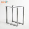 Pata de mesa de metal, patas de mesa de muebles de moda simples de acero inoxidable cuadradas