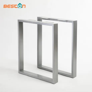 Pata de mesa de metal, patas de mesa de muebles de moda simples de acero inoxidable cuadradas