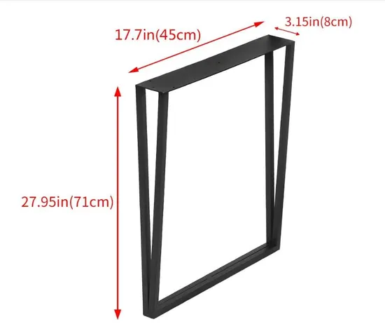 Patas de mesa de acero para muebles en forma de U, patas de mesa de metal